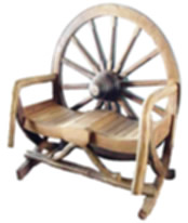 Rustic Wagon Wheel Bencyh